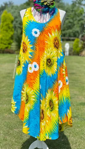 WONDERFUL SUNFLOWER TUNIC / DRESS SIZE M / L XL (SF9)